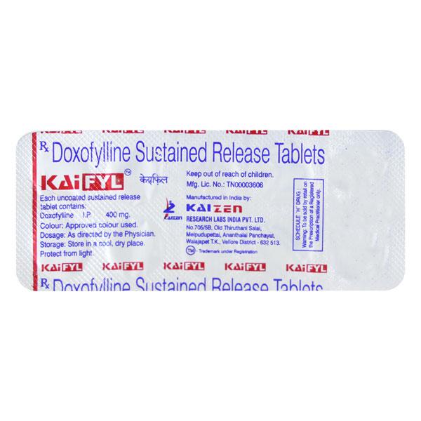 Kaifyl 400mg Tablet 10'S Price, Uses, Side effects, Substitutes | Netmeds