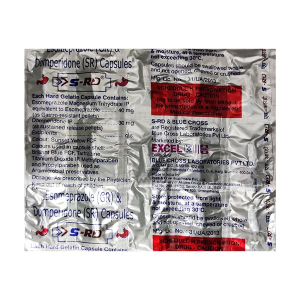 S RD Capsule 15's Price, Uses, Side effects, Substitutes | Netmeds
