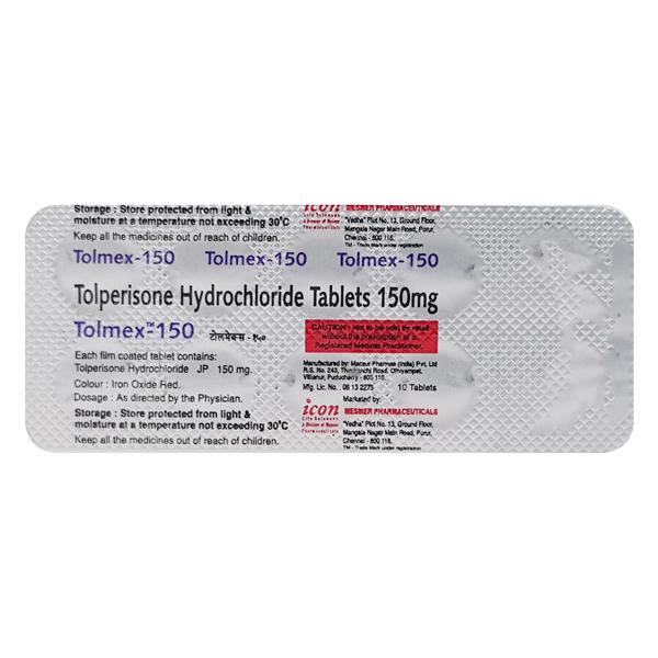 Tolmex 150mg Tablet 10'S Price, Uses, Side effects, Substitutes | Netmeds