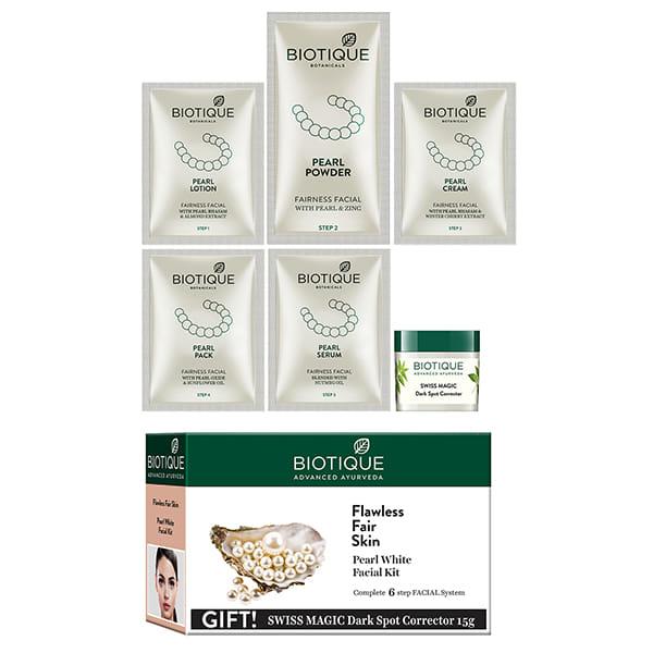 Buy Biotique Pearl White Flawless Glowing Skin Facial Kit 65 gm Online ...