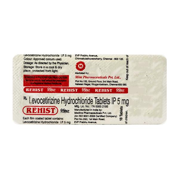 REHIST Tablet 10's Price, Uses, Side effects, Substitutes | Netmeds