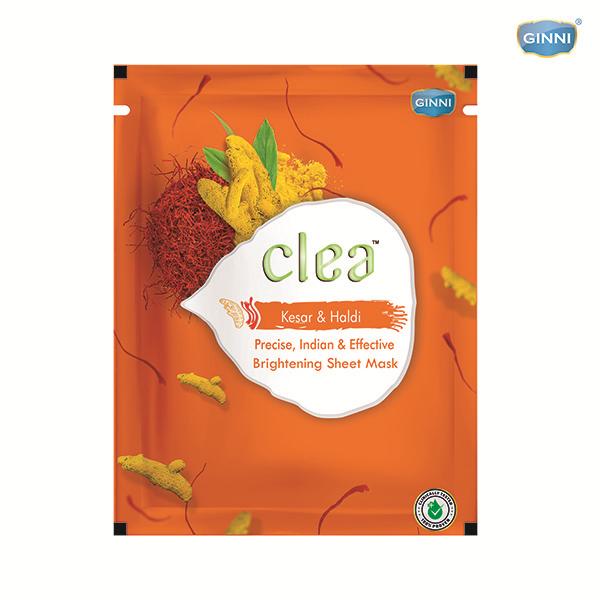 Buy Clea Kesar & Haldi Face Sheet Mask Brightening Face Sheet Mask ...