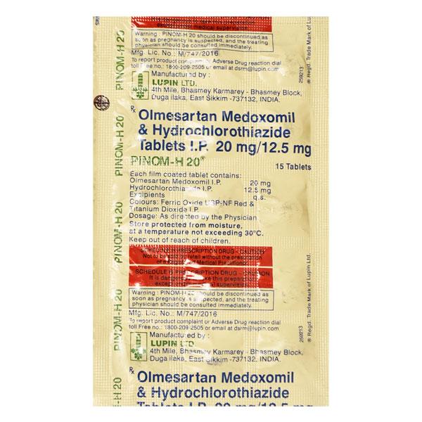 PINOM H 20mg Tablet 15's : Price, Uses, Side Effects | Netmeds