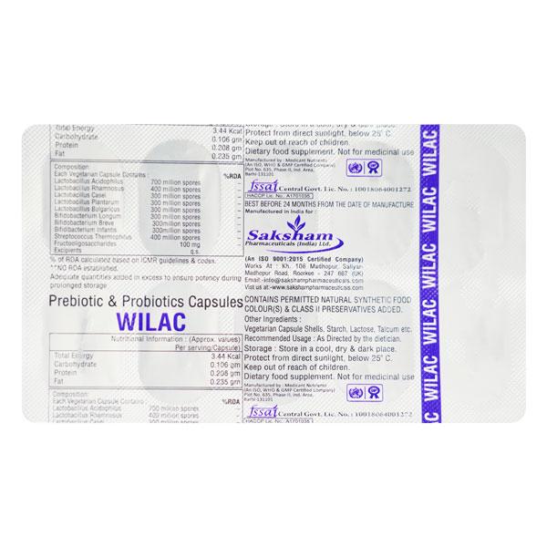 WILAC Capsule 10's : Uses, Side Effects, Price | Netmeds