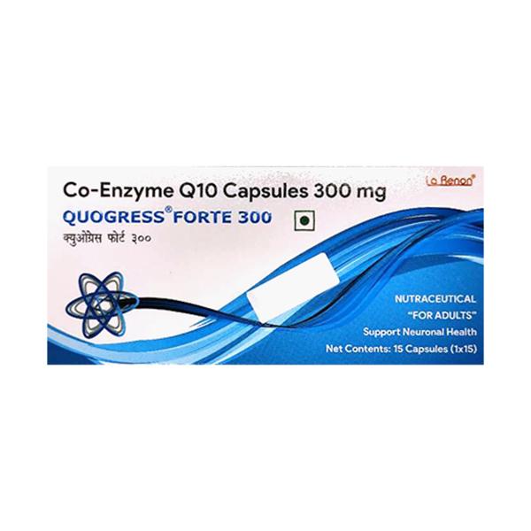 Quogress Forte 300 Nutraceutical Capsule 15's Price, Uses, Side effects ...