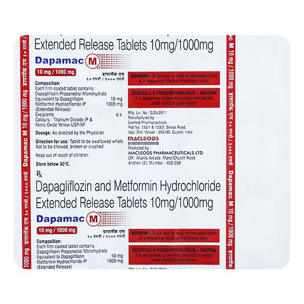 dapamac m 10 1000 tablet