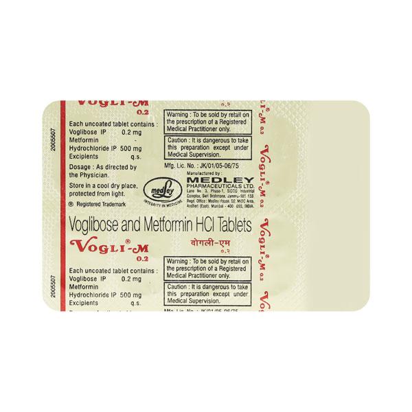 Vogli M 0.2mg Tablet 10'S : Price, Uses, Side Effects | Netmeds