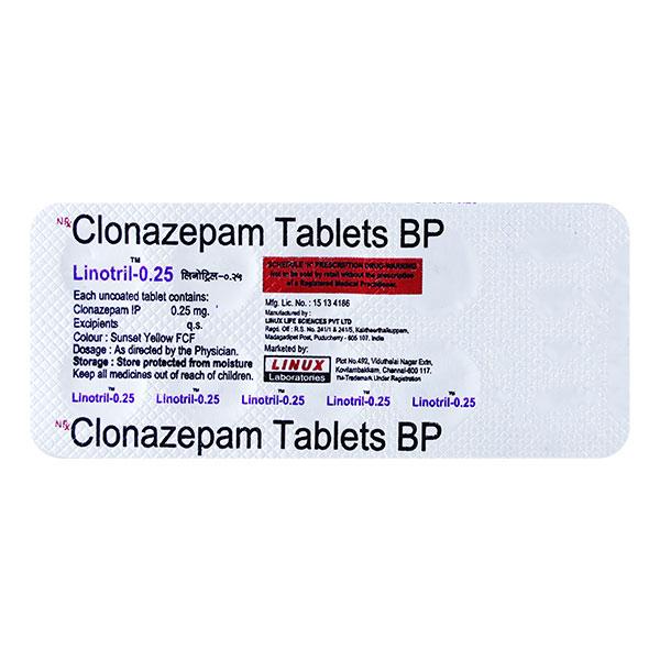 linotril 0.25mg tablet