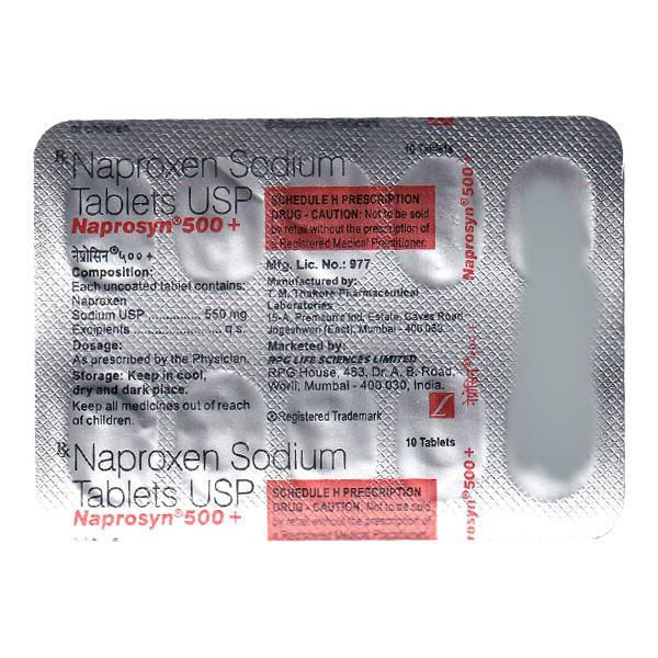 Naprosyn 500 Tablet: View Price, Benefits, Side Effects | Netmeds