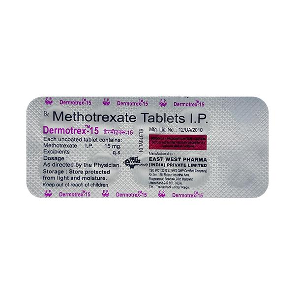 Dermotrex 15mg Tablet 10'S : Uses, Side Effects, Price | Netmeds