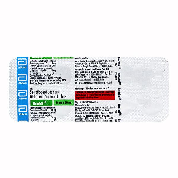 Biozobid Tablet 10'S Price, Uses, Side effects, Substitutes | Netmeds