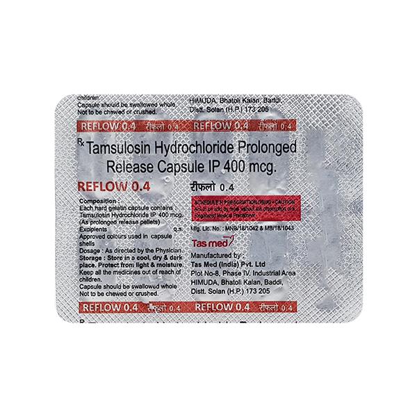 REFLOW 0.4 Capsule 10's Price, Uses, Side effects, Substitutes | Netmeds