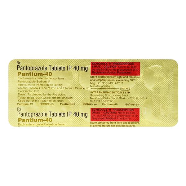 Buy Pantium 40mg Tablet 10'S Online at Upto 25% OFF | Netmeds