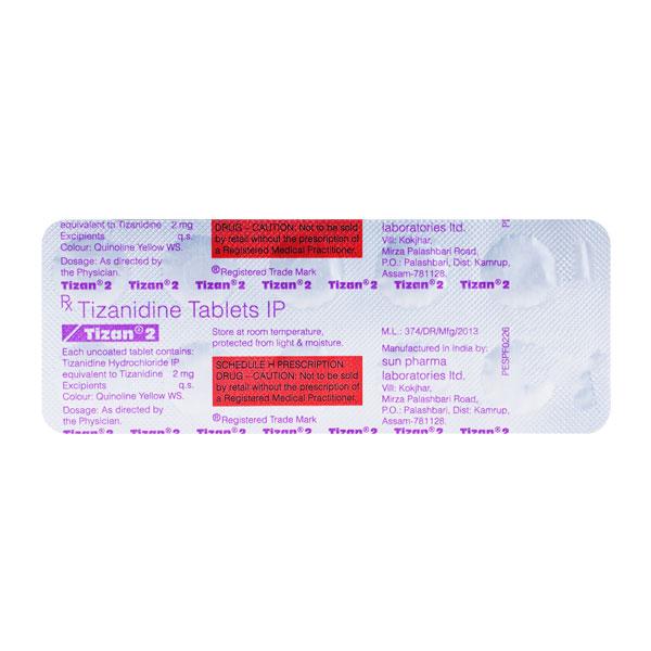 tizan 2mg tablet