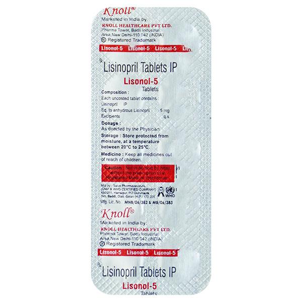 LISONOL 5 Tablet 10's : Price, Uses, Side Effects | Netmeds