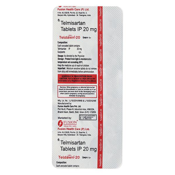 Teldawn 20mg Tablet 10'S : Price, Uses, Side Effects | Netmeds