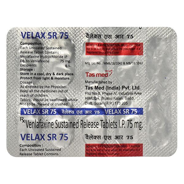 VELAX SR 75mg Tablet 10's : Price, Uses, Side Effects | Netmeds