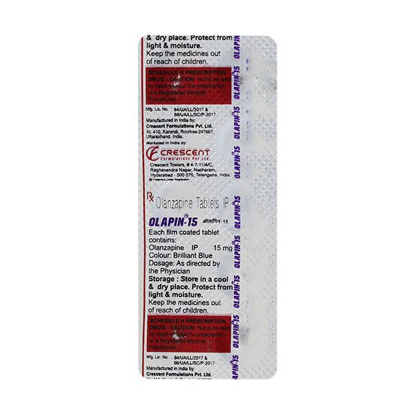 Buy OLAPIN 15 Tablet 10's Online at Upto 25% OFF | Netmeds