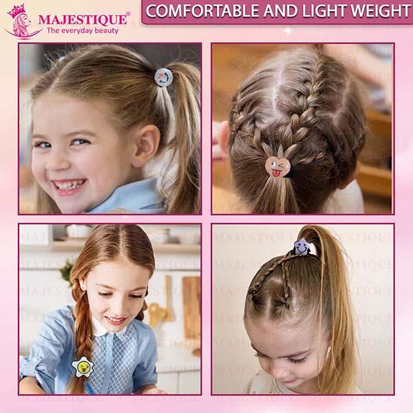 Buy Majestique Smiley Star Rubber Bands For Baby, Hair Ties