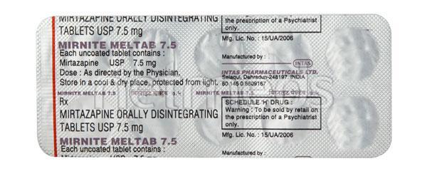 mirnite meltab 7.5mg tablet