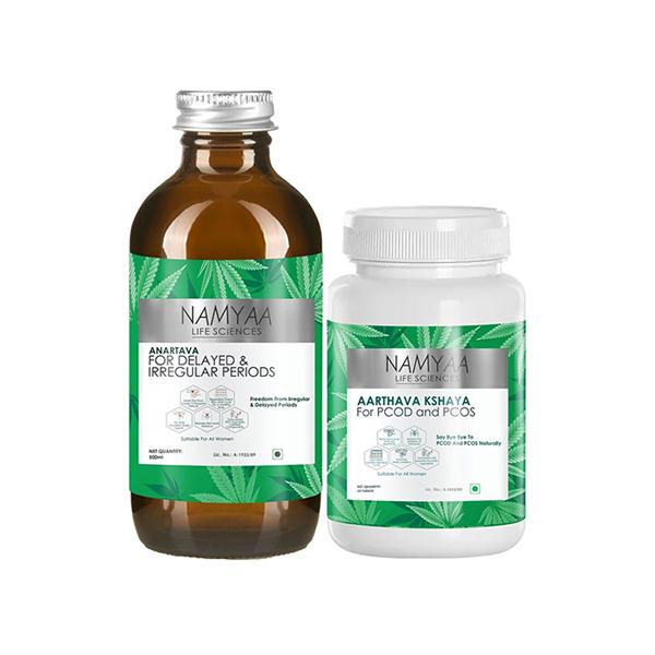 Buy Namyaa PCOD and PCOS Syrup and Tablets -Regulates Periods ...