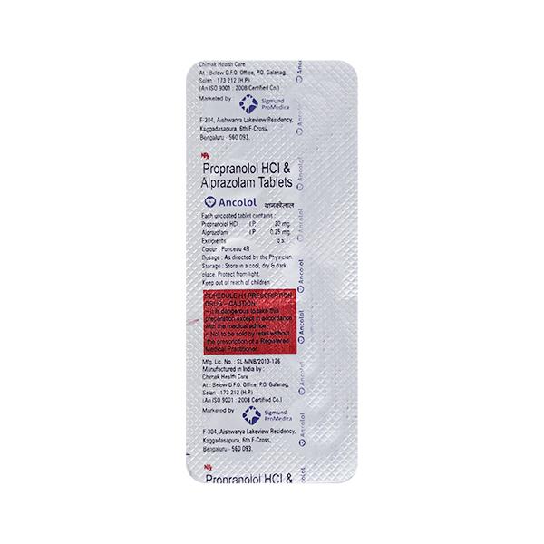 ANCOLOL Tablet 10's - Price, Uses, Side Effects, and Substitutes | Netmeds