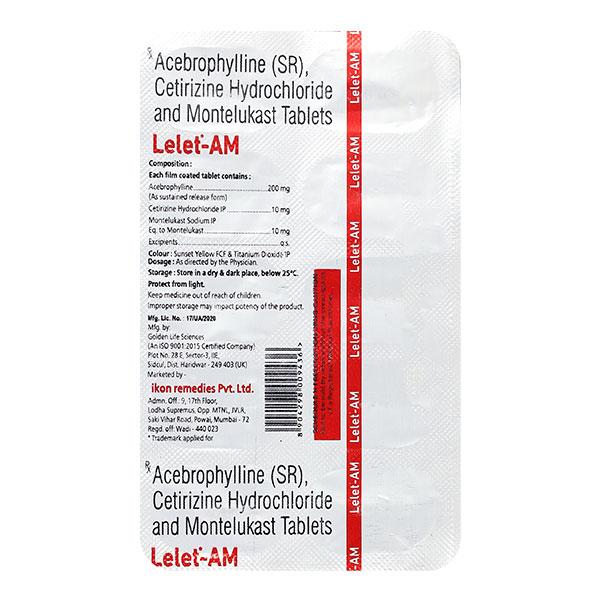 LELET AM Tablet 10's Price, Uses, Side effects, Substitutes | Netmeds