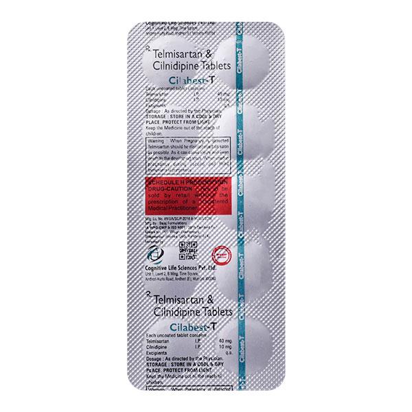CILABEST T Tablet 10's : Price, Uses, Side Effects | Netmeds
