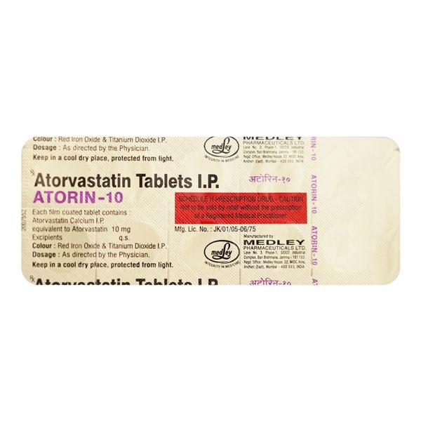 Buy Atorin 10mg Tablet 10'S Online at Upto 25% OFF | Netmeds