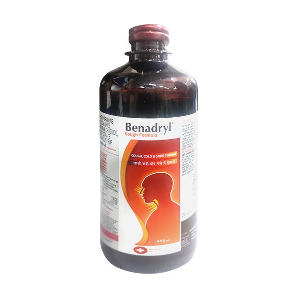 Benadryl Cough Formula Syrup 450ml Price, Uses, Side effects ...