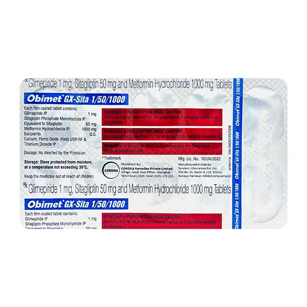 obimet gx sita 50 1 1000 tablet