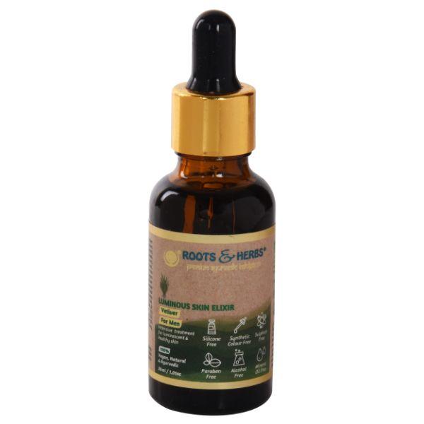 Buy Roots & Herbs Luminous Skin Elixir - Vertiver (Men) 30 ml Online at ...