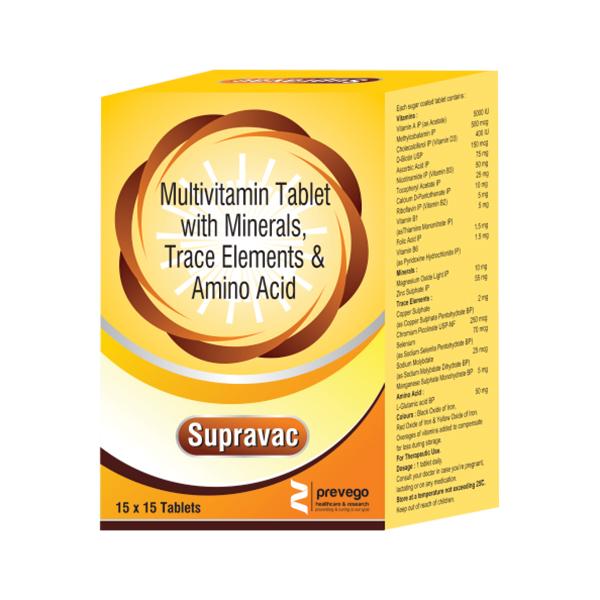 SUPRAVAC Tablet 15's Price, Uses, Side effects, Substitutes | Netmeds