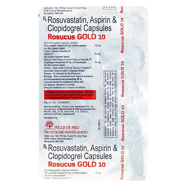 Buy ROSUCUS GOLD 10mg Capsule 10's Online at Upto 25% OFF | Netmeds