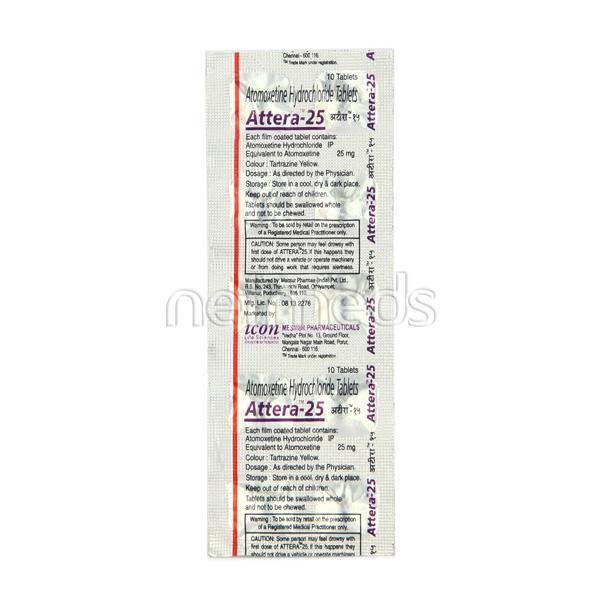 attera 25mg tablet