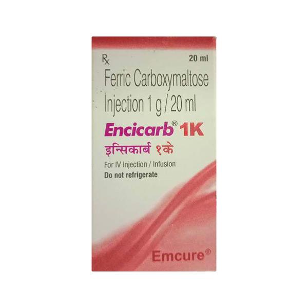 ENCICARB 1k Injection 20ml Price, Uses, Side effects, Substitutes | Netmeds