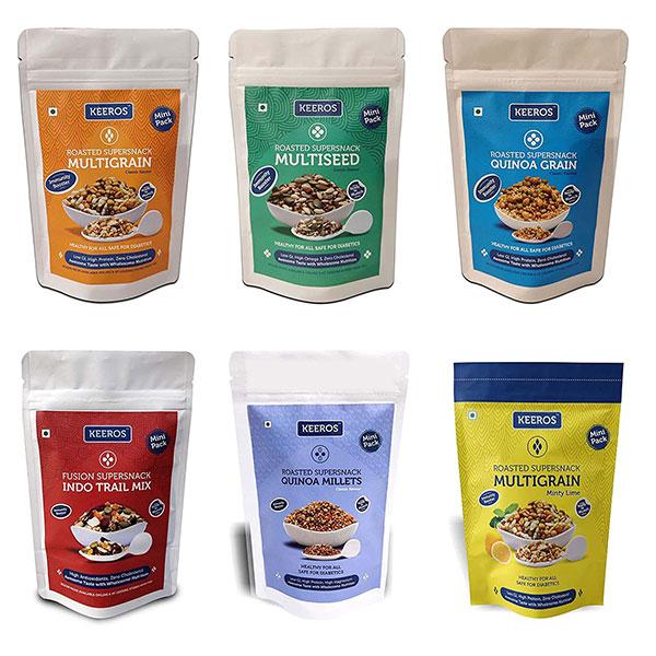 Buy Keeros Roasted Supersnack Mini Pack Combo (Multigrain + Multiseed ...