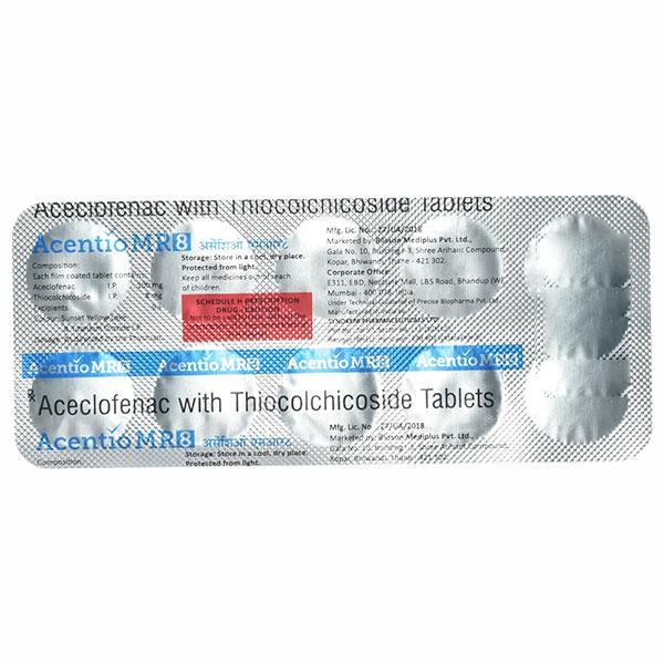 ACENTIO MR 8 Tablet 10's Price, Uses, Side effects, Substitutes | Netmeds