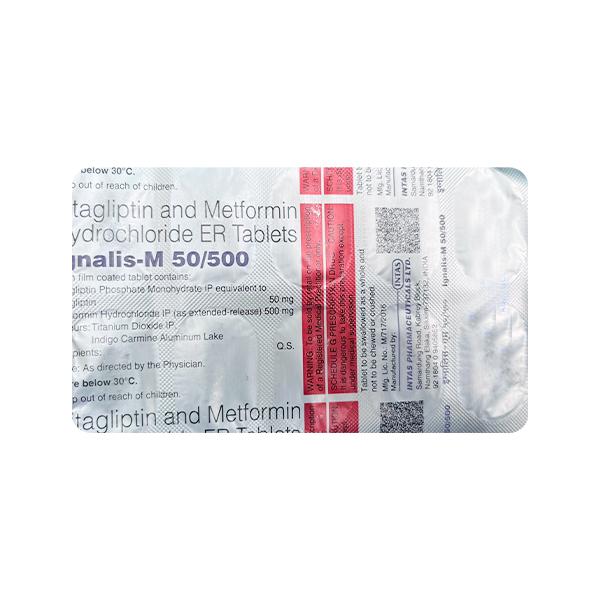 IGNALIS M 50/500 Tablet 10's Price, Uses, Side effects, Substitutes ...