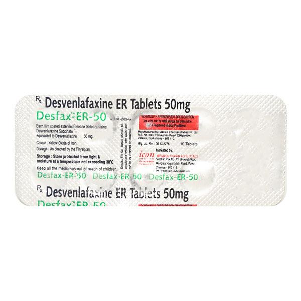 Desfax ER 50mg Tablet 10'S : Price, Uses, Side Effects | Netmeds