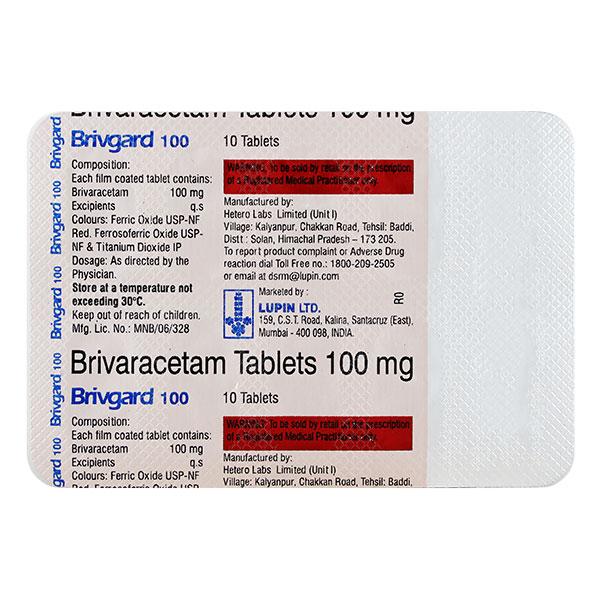 BRIVGARD 100 Tablet 10's Price, Uses, Side effects, Substitutes | Netmeds