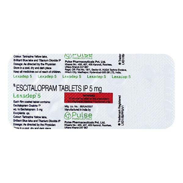 Lexadep 5mg Tablet 10'S : Price, Uses, Side Effects | Netmeds