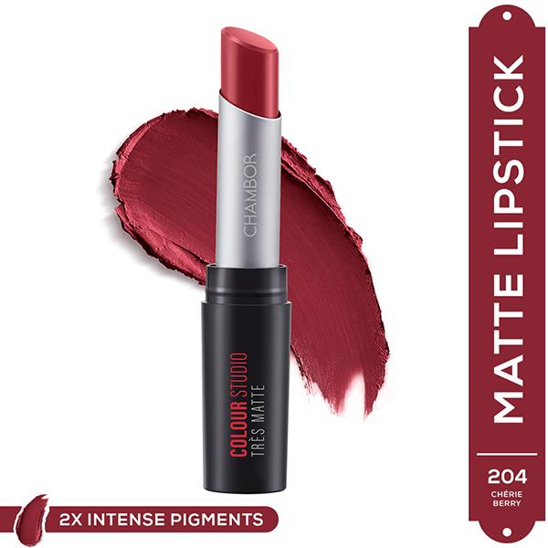Buy Chambor Tres Matte Lipstick Lasting Bold Pigment With SPF 30 N 204 ...