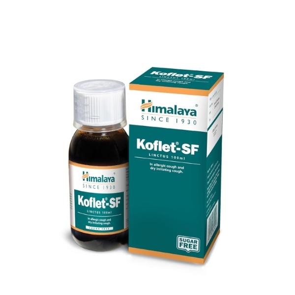 Sirop Himalaya Koflet-SF Pour La Toux Sèche Et Bronchite - 100ml, à Base De Vasaka, Naturel