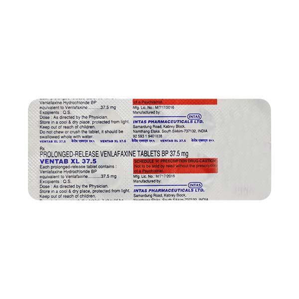 ventab xl 37.5mg tablet