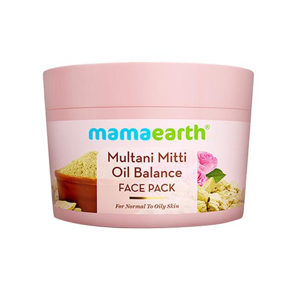 Mamaearth Multani Mitti Oil Balance Face Pack Multani Mitti & Bulgarian ...