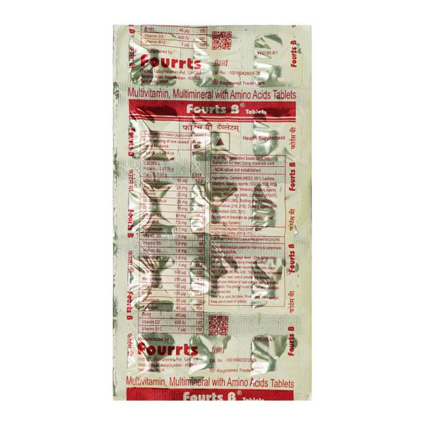 Fourts B Tablet 15'S - Price, Uses, Side Effects | Netmeds