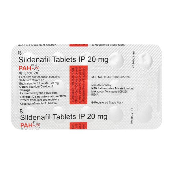 PAH 20mg Tablet 15'S - Price, Uses, Side Effects | Netmeds