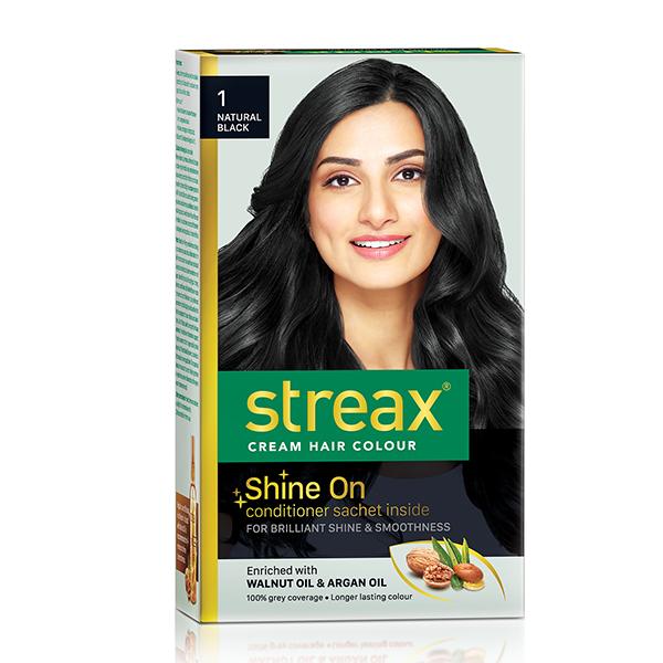 Buy Streax Hair Colour - Natural Black (70gm+50ml) 1's Online at ...
