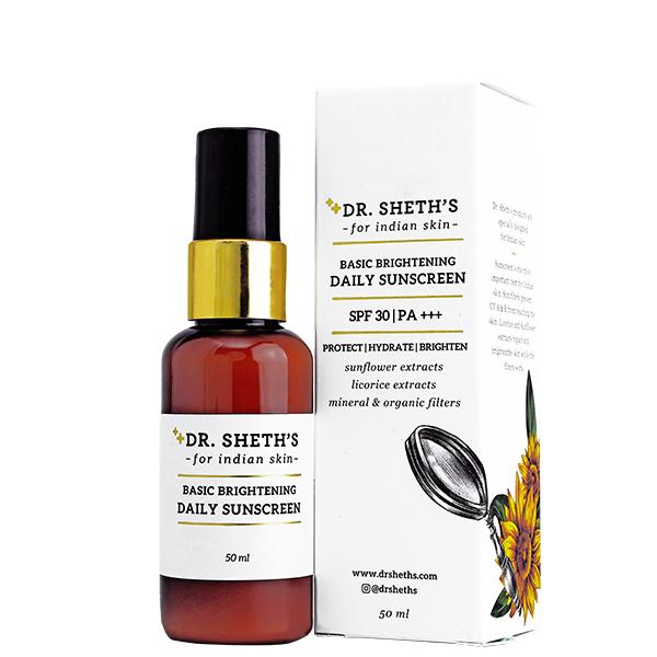 Buy Dr.Sheth's Basic Brightening Daily Sunscreen Lotion 50 ml Online at ...